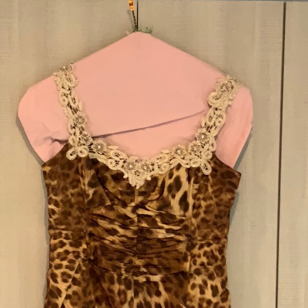 Alberto Makali cheetah print dress